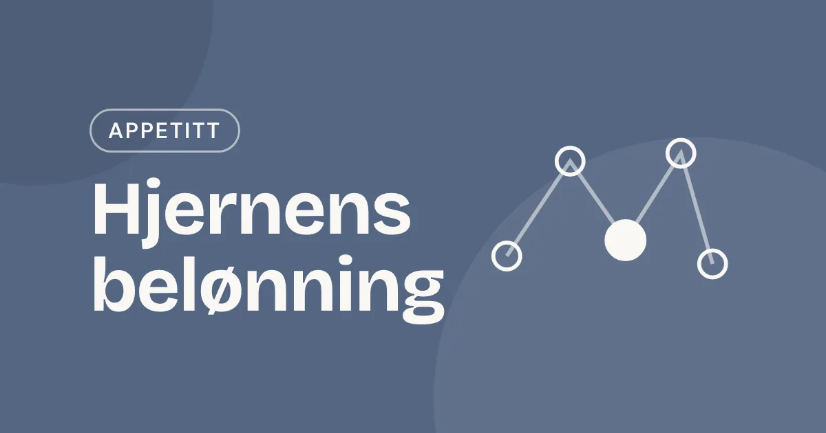 Omslag med teksten «Hjernens belønning» og fem sammenkoblede prikker